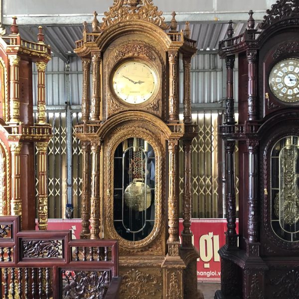 Đồng Hồ Cây Máy Cơ - Mun Đuôi Công
